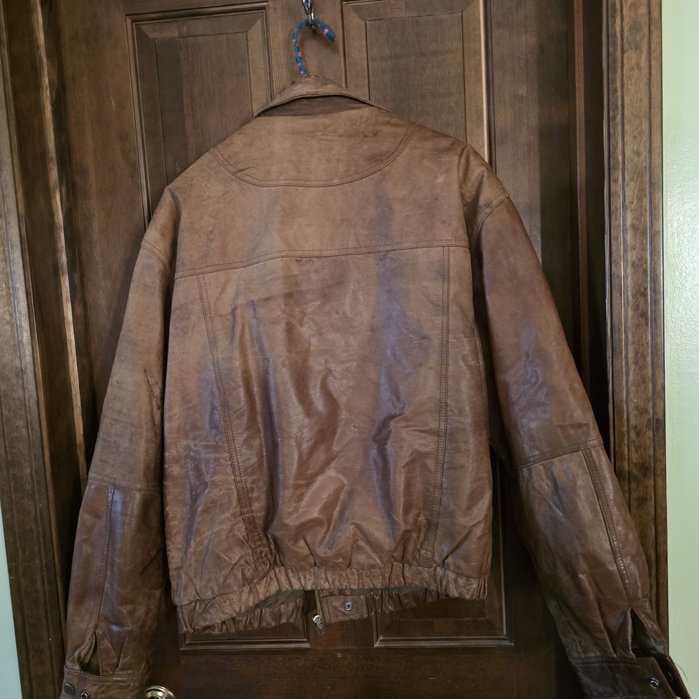 Brown Bomber Jacket - Picture 3 of 4